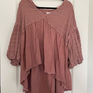 Free People Long sleeve shirt Tunic - Rose